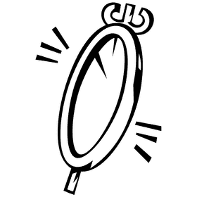 Fantasy mirror black and white clipart