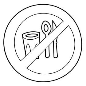 Fasting ban black and white clipart