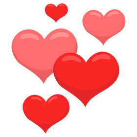 Valentines day hearts clipart