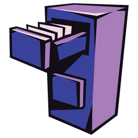 Filing cabinet files clipart