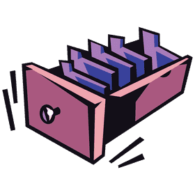 Filing cabinet shelf files clipart