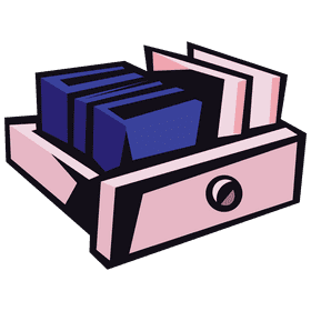 Filing cabinet shelf files clipart