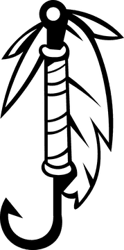 Fishing lure stripe black and white clipart