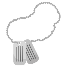 Dog tag necklace clipart