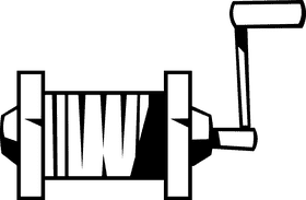 Fishing lure front black and white clipart