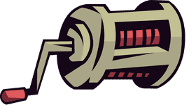 Fishing lure reel clipart