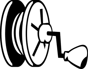 Fishing lure short black and white clipart