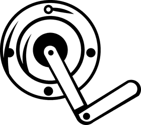 Fishing lure side black and white clipart