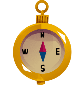 Magnet compass clipart