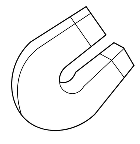 Magnet side black and white clipart