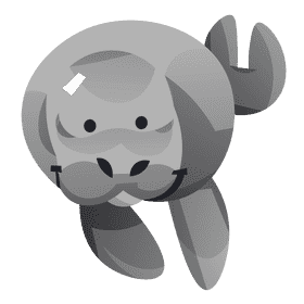 Manatee front clipart