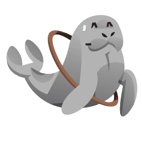 Manatee hula hoop clipart