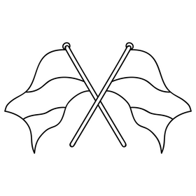 Veterans Day flag drawing black and white clipart