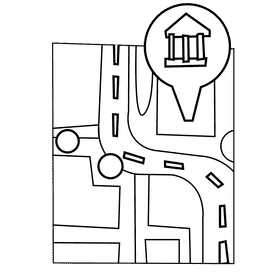 Map electronic black and white clipart