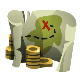 Map treasure clipart