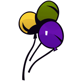 Mardi gras balloons clipart