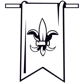 Mardi gras banner green black and white clipart