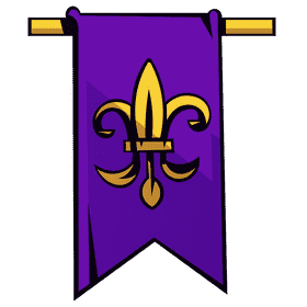 Mardi gras banner violet clipart