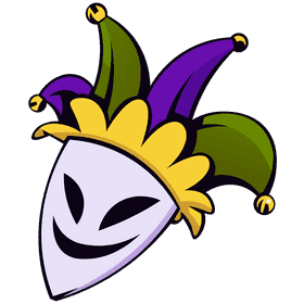Mardi gras jester mask clipart