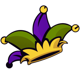 Mardi gras jokerhat clipart