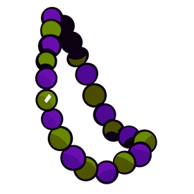 Mardi gras necklace clipart