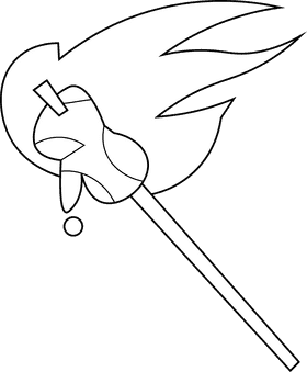 Marshmallow burnt black and white clipart