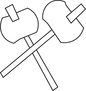 Marshmallow duo black and white clipart