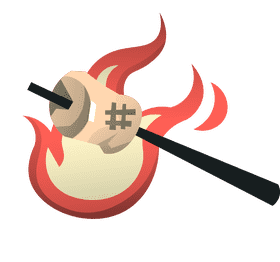 Marshmallow fire clipart