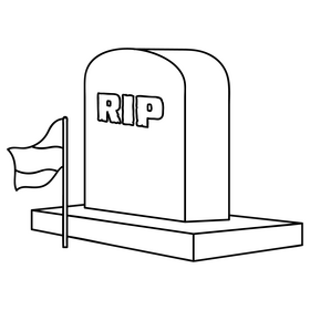 Veterans headstones drawing black and white clipart