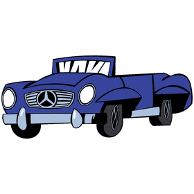 Mercedes benz cabriolet clipart