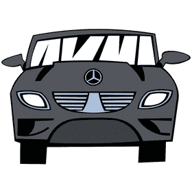 Mercedes benz front clipart