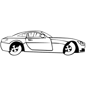 Mercedes benz gray black and white clipart