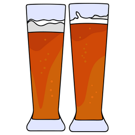 Glasses of beer clipart