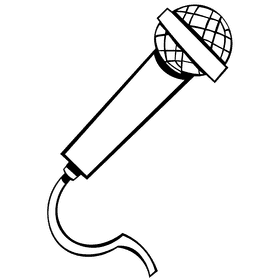 Microphone standart black and white clipart