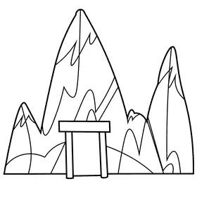 Mining enterence black and white clipart