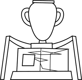 Museum cup black and white clipart