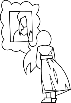 Museum picture black and white clipart