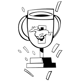 Mustang cup black and white clipart