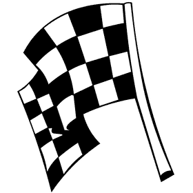 Mustang flag black and white clipart