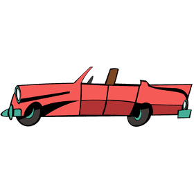 Mustang vintage red clipart