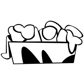 Nachos big pack black and white clipart