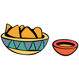 Nachos chips plate clipart