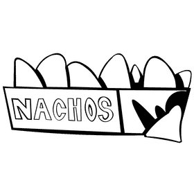 Nachos pack black and white clipart
