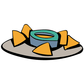 Nachos plate clipart