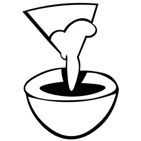Nachos sauce black and white clipart