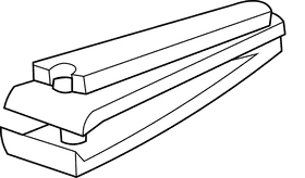 Nail cutter closed black and white clipart