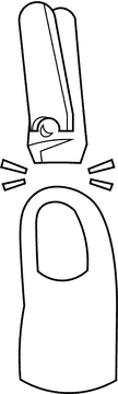 Nail cutter finger black and white clipart