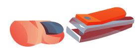 Nail cutter finger side clipart