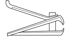 Nail cutter side black and white clipart