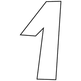 Number black and white clipart